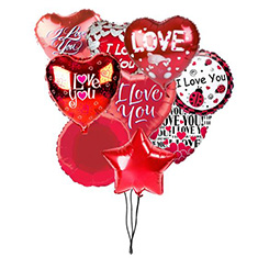 I Love You Balloon Bouquet x 5