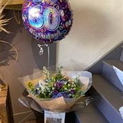 The Everton Bouquet with balloon