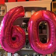 Number Balloons Pink, Blue or Silver