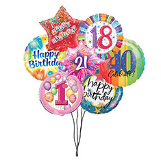 5 x Birthday Balloon Bouquet