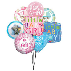 New Baby Balloon Bouquet x 5
