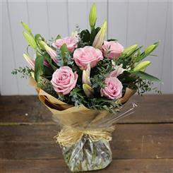  Lily and Pink Sugar Sweet Rose Bouquet