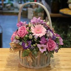 Pink &amp; Lilac Basket