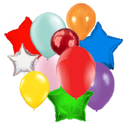 Plain Helium Balloons x 5