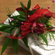 Red wrist Corsage 03 on Bracelet