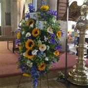 Summer Sunflower Casket spray