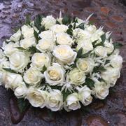 All white rose posy