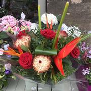 Exotic hand tied arrangement 