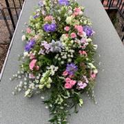 Country Garden Casket Spray