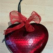 Metal red heart